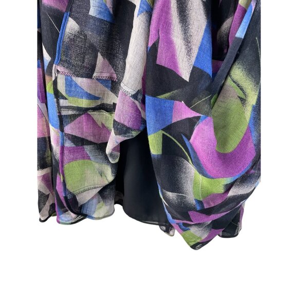 Jones New York 22W Pleated Midi Skirt Abstract Multicolor Print - Picture 4 of 9